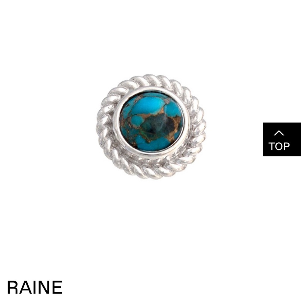 BVLA White Gold and Onyx Raine Cartilage Labret - Picture 6 of 6